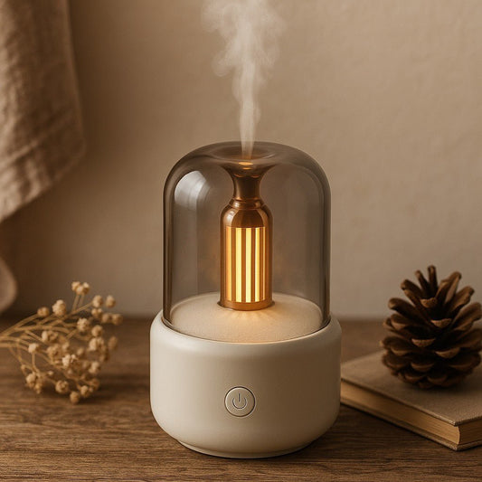 Candle Light Aroma Diffuser – USB Ultrasonic Air Humidifier with Night Light - My Store