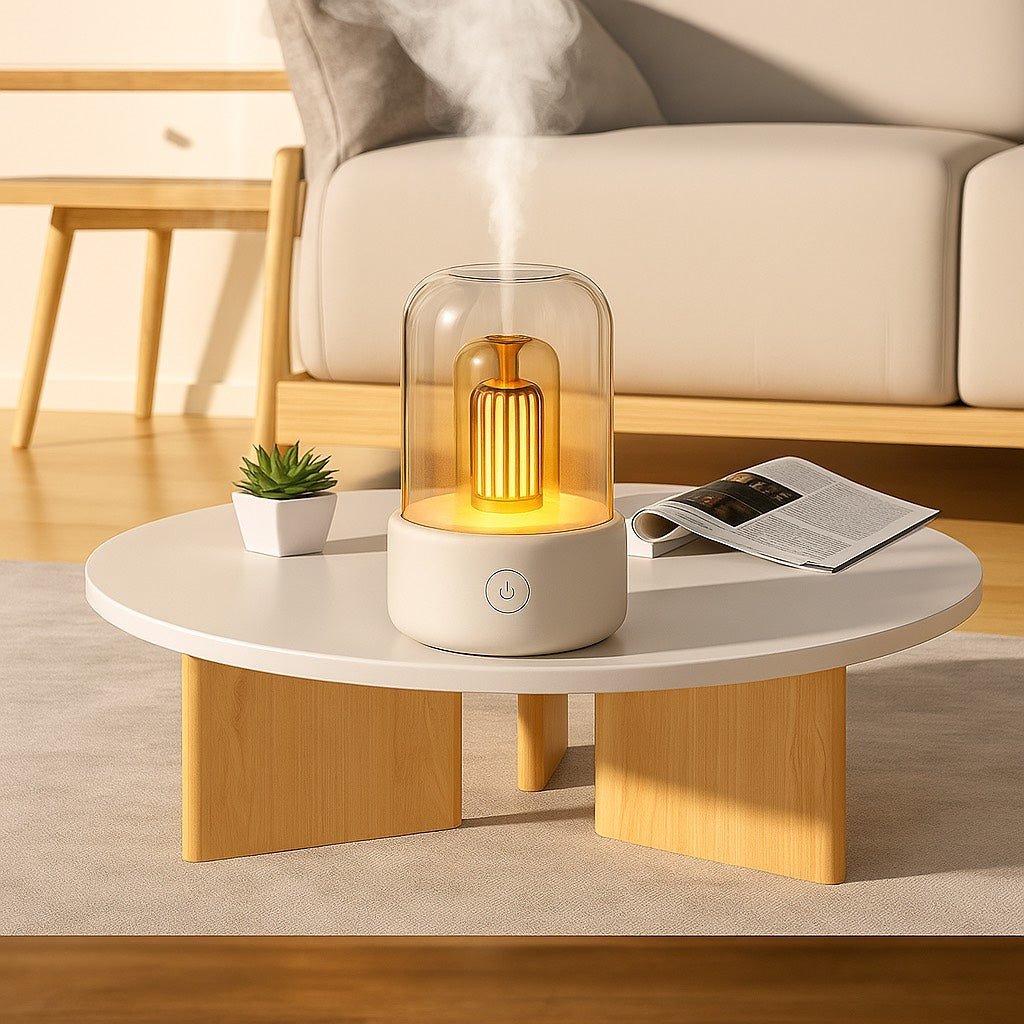 Candle Light Aroma Diffuser – USB Ultrasonic Air Humidifier with Night Light - My Store